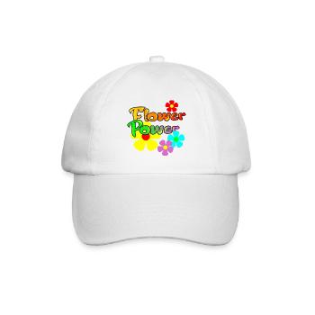 Flower Power  - Baseballkappe - Weiß/Weiß - Vorne