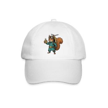 Squirrel Steampunk Aviator Jetpack-Kompass - Baseballkappe - Weiß/Weiß - Vorne