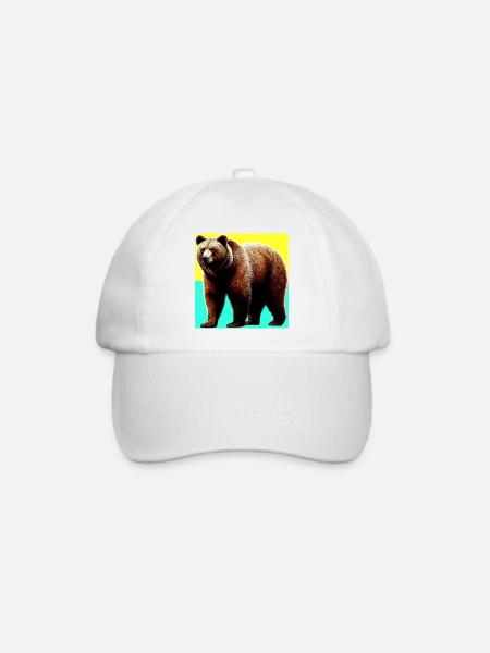 Bär - Baseballkappe - Weiß/Weiß