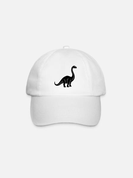 Dinosaurier Brontosaurus - Baseballkappe - Weiß/Weiß
