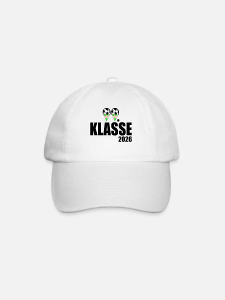 Fußball 2. Klasse 2026 - Baseballkappe - Weiß/Weiß