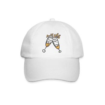 Anstoßen mit Sektgläsern für Feierlichkeiten - Baseballkappe - Weiß/Weiß - Vorne