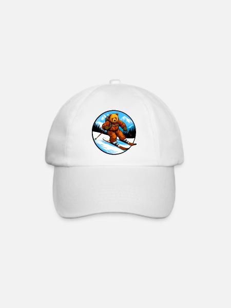 Ski Bär - Baseballkappe - Weiß/Weiß