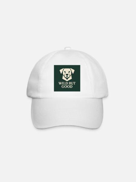 Wild But Good Hundedesign - Baseballkappe - Weiß/Weiß