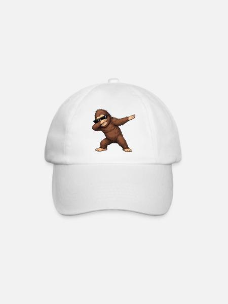 Dabbing Big Foot - Baseballkappe - Weiß/Weiß