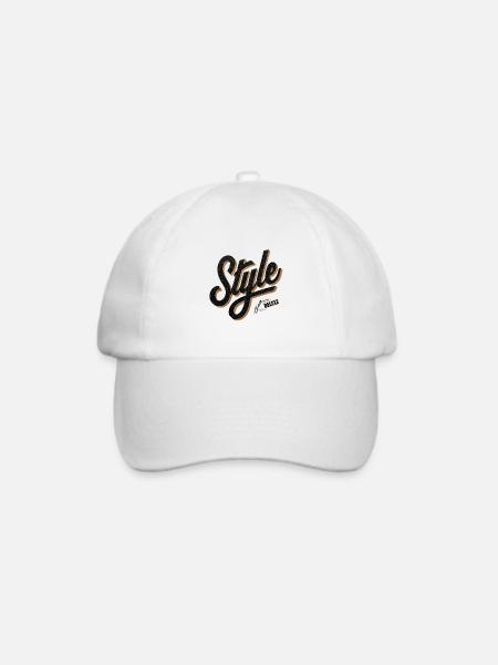 Retro Style Deluxe Schriftzug - Baseballkappe - Weiß/Weiß