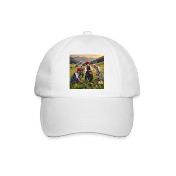 Schwarzwald-Idylle im Blütenmeer 8.0 - Baseballkappe - Weiß/Weiß - Vorne