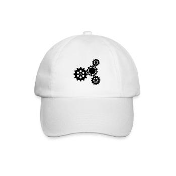 Zahnräder wachsen - Baseballkappe - Weiß/Weiß - Vorne
