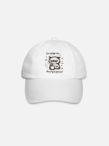 Ich mach das Katze lustiger Büro Spruch - Baseballkappe - Weiß/Weiß