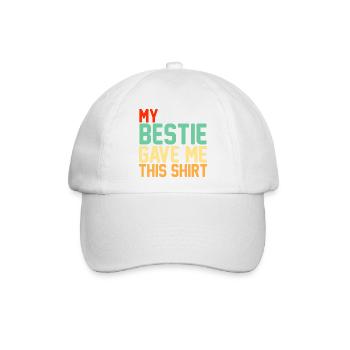 Meine beste Freundin hat mir dieses Hemd mit Retro-Typografie geschenkt - Baseballkappe - Weiß/Weiß - Vorne