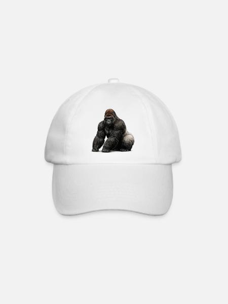 Gorilla Wildlife Tier - Baseballkappe - Weiß/Weiß