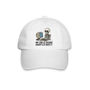 Skelett am PC IT-Arbeitssicherheit - Baseballkappe - Weiß/Weiß - Vorne