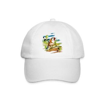 Bunter Vogel - Baseballkappe - Weiß/Weiß - Vorne