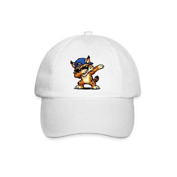Dabbing Bobcat - Baseballkappe - Weiß/Weiß - Vorne