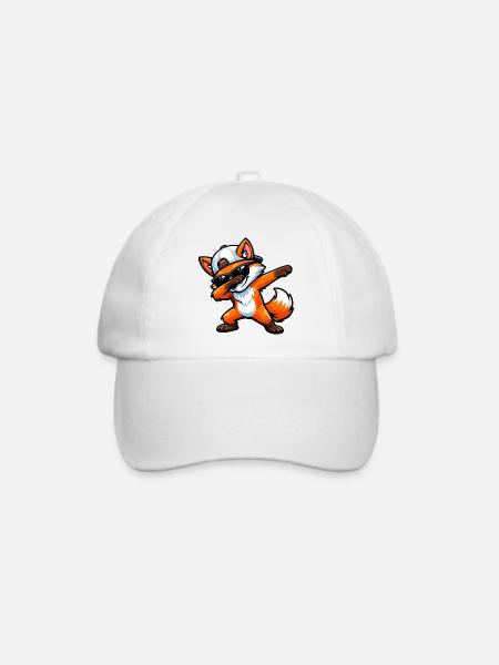 Dabbing Fox - Baseballkappe - Weiß/Weiß