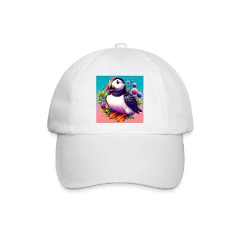 Papageitaucher - Baseballkappe - Weiß/Weiß - Vorne