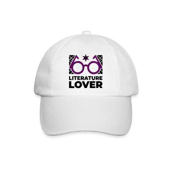 Literature Lover Brille Text - Baseballkappe - Weiß/Weiß - Vorne