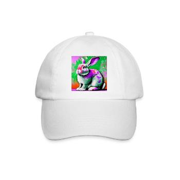Kaninchen - Baseballkappe - Weiß/Weiß - Vorne