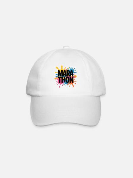 Farbsplash Marathon - Baseballkappe - Weiß/Weiß