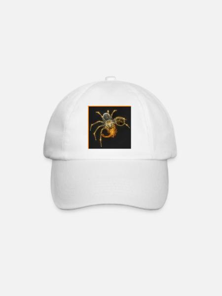 Neon-Spinne mit funky Tails - Baseballkappe - Weiß/Weiß