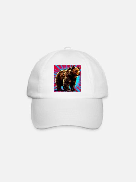 Bär - Baseballkappe - Weiß/Weiß