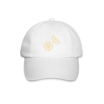 Orange Slice Retro Citrus Summer Aesthetic - Baseballkappe - Weiß/Weiß - Vorne