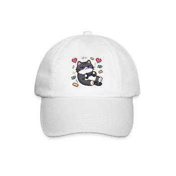 Chat Gamer Konsole Retro - Baseballkappe - Weiß/Weiß - Vorne