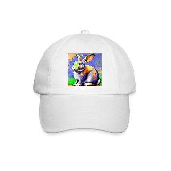 Kaninchen - Baseballkappe - Weiß/Weiß - Vorne