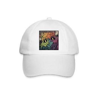 Regenbogenmonster Farbenspiel - Baseballkappe - Weiß/Weiß - Vorne