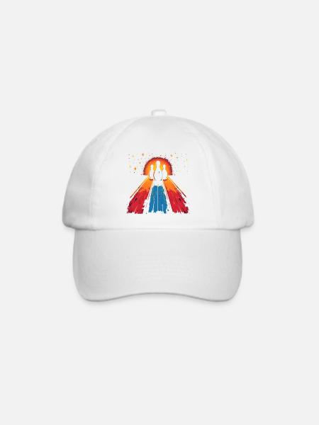 Bowling Vaporwave - Baseballkappe - Weiß/Weiß