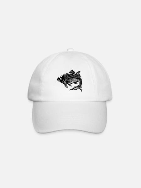 Karpfenfische - Baseballkappe - Weiß/Weiß