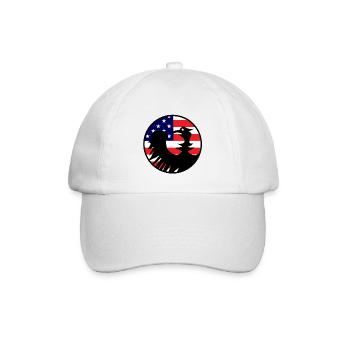 Adlerflagge USA Silhouette - Baseballkappe - Weiß/Weiß - Vorne