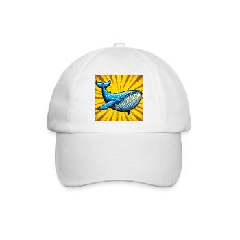 Wal - Baseballkappe - Weiß/Weiß - Vorne
