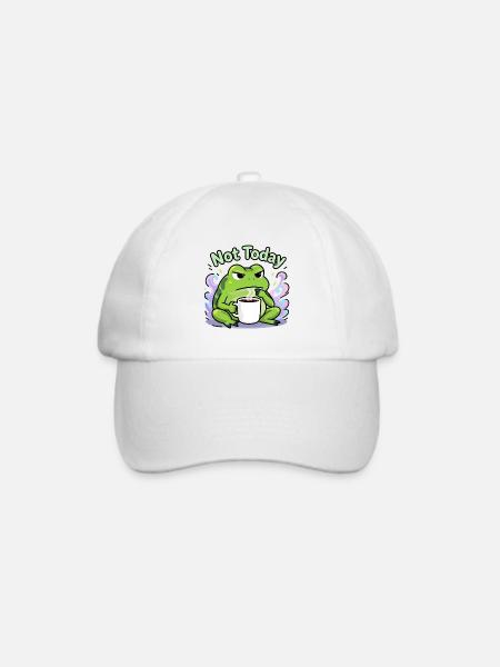 Nicht heute, Froschkaffee - Baseballkappe - Weiß/Weiß