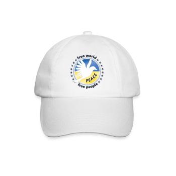 Free World Peace Freie Welt Frieden Ukraine Taube - Baseballkappe - Weiß/Weiß - Vorne
