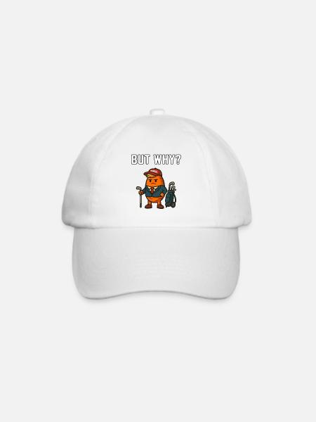 Aber warum Golf-Maskottchen - Baseballkappe - Weiß/Weiß