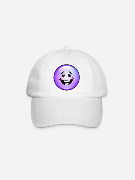 Niedliche Lila Blase - Baseballkappe - Weiß/Weiß