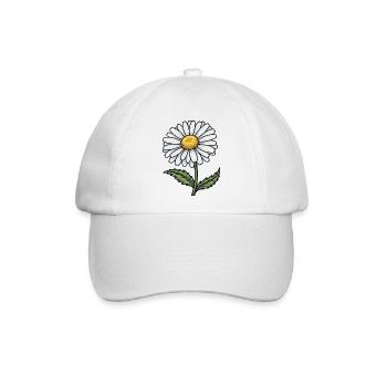 Gänseblümchen - Baseballkappe - Weiß/Weiß - Vorne