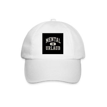 Mental IM urlaub - Baseballkappe - Weiß/Weiß - Vorne