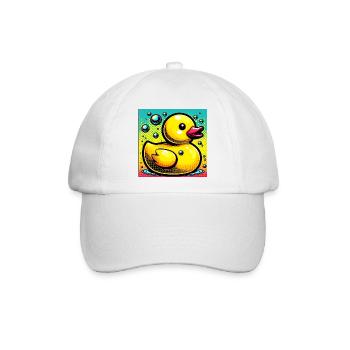 Ente Ente Ente Ente Ente - Baseballkappe - Weiß/Weiß - Vorne