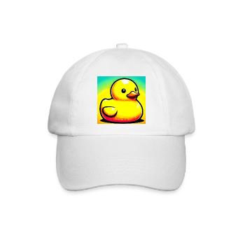 Ente Ente Ente Ente Ente - Baseballkappe - Weiß/Weiß - Vorne
