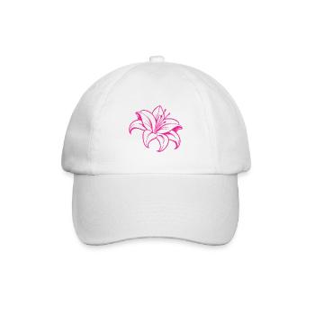 Lilienblüte - Baseballkappe - Weiß/Weiß - Vorne