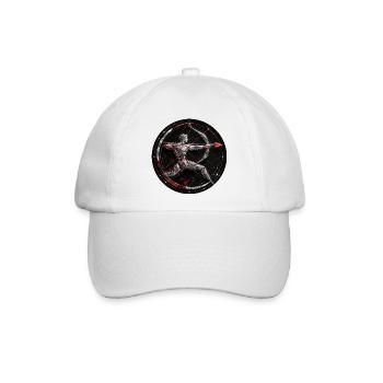 Geometrischer Bogenschütze im Kreis - Baseballkappe - Weiß/Weiß - Vorne