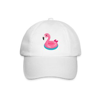 Flamingo-Schwimmschwimmer - Baseballkappe - Weiß/Weiß - Vorne