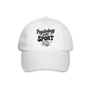 Psychologie ist mein Sport - Baseballkappe - Weiß/Weiß - Vorne