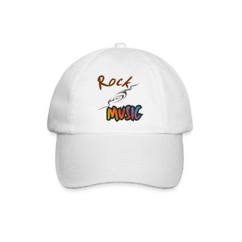 Rockmusik - Baseballkappe - Weiß/Weiß - Vorne