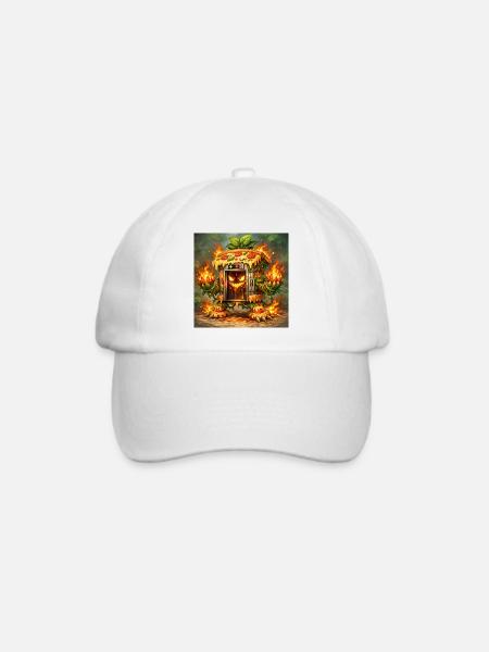 Pizza-Feuerofen Monster - Baseballkappe - Weiß/Weiß