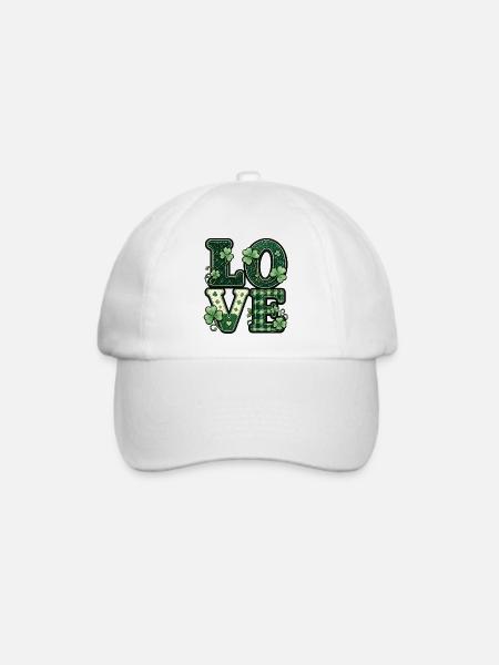 Love St Patricks Day - Baseballkappe - Weiß/Weiß