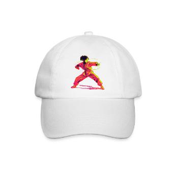 Karate Mädchen Retrowave - Baseballkappe - Weiß/Weiß - Vorne
