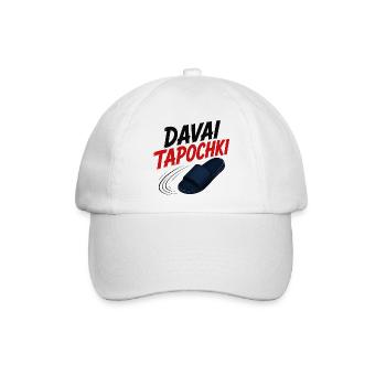 Davai Tapochki | Lustiger Slawen Humor - Baseballkappe - Weiß/Weiß - Vorne